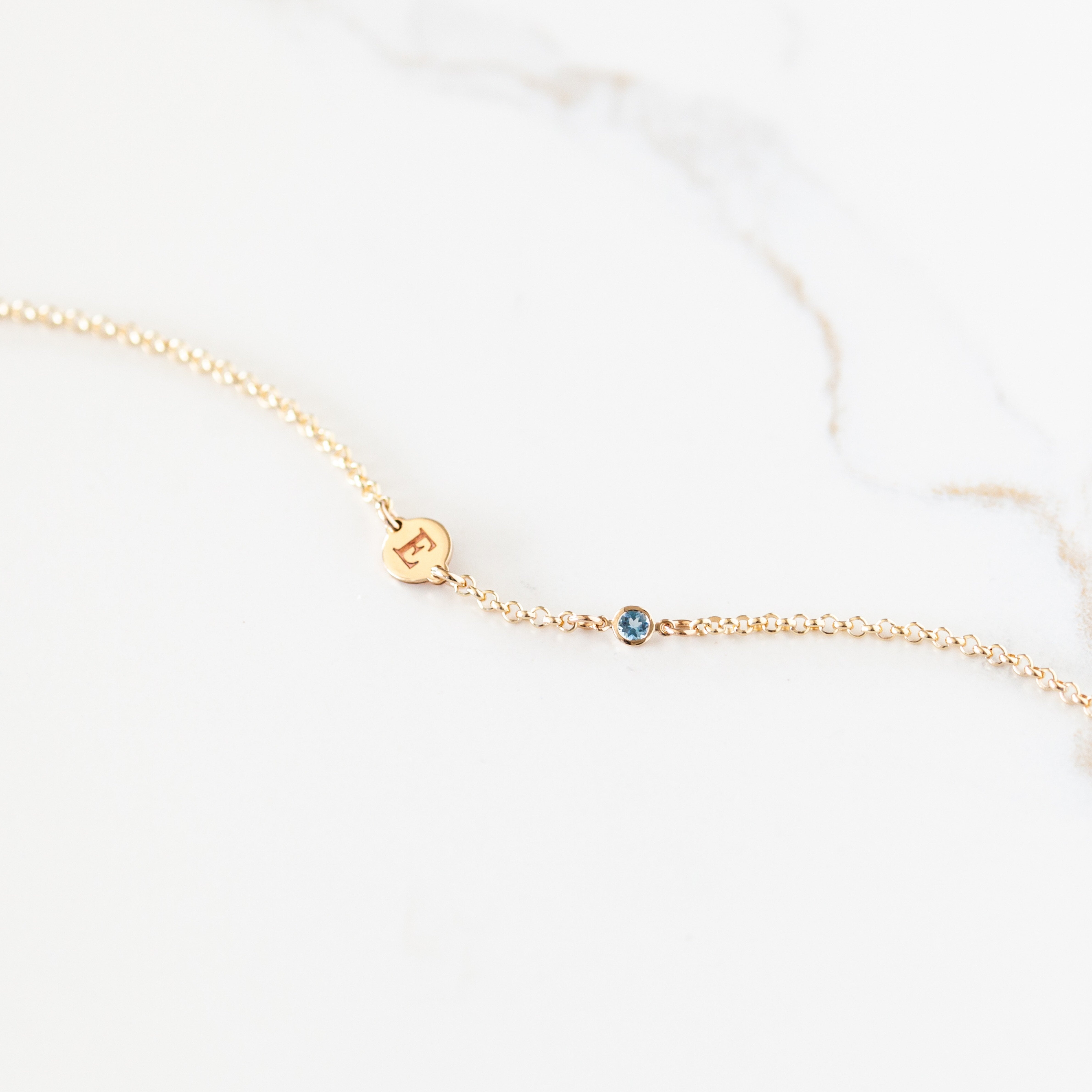 Beloved Birthstone & Initial Bracelet