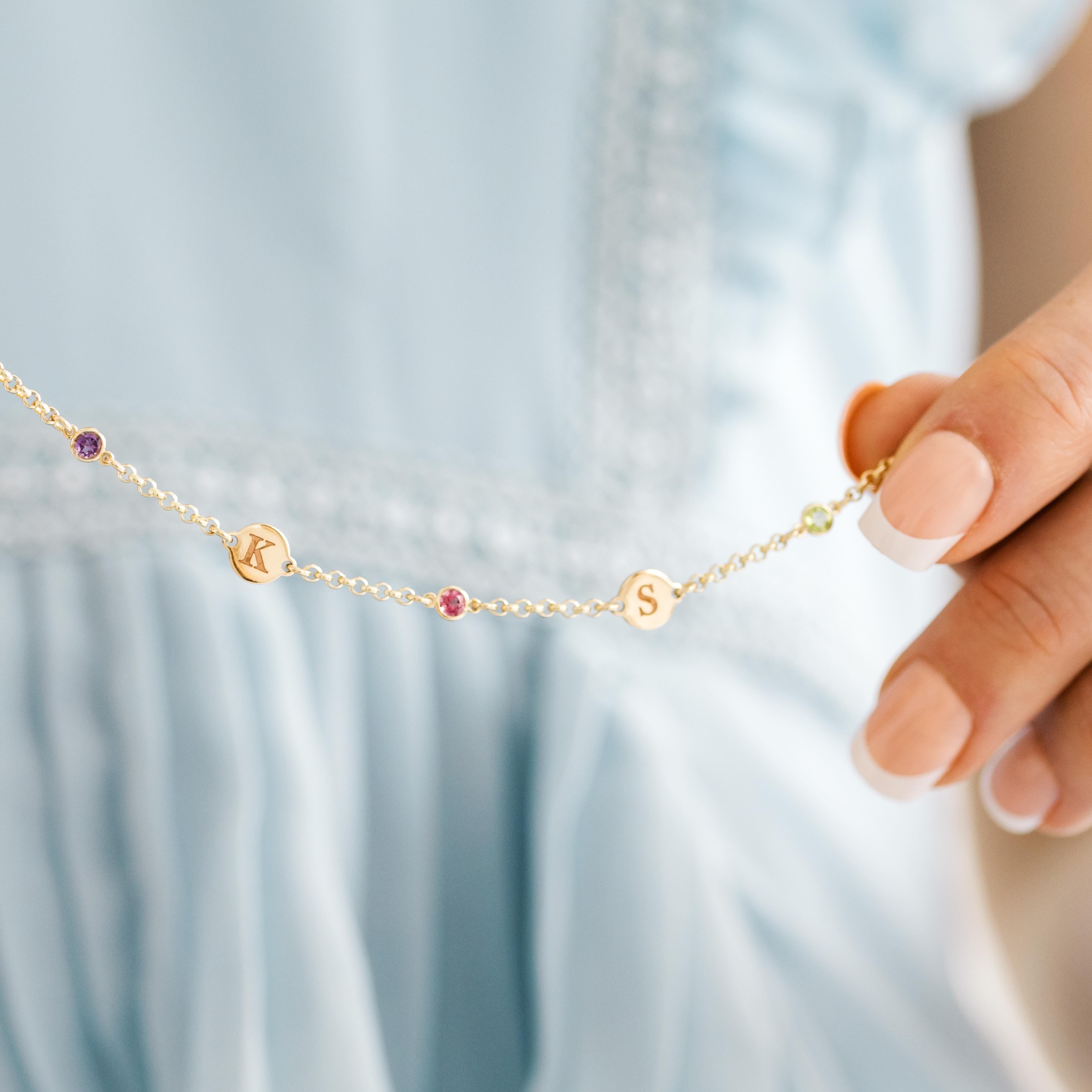 Beloved Birthstone & Initial Bracelet