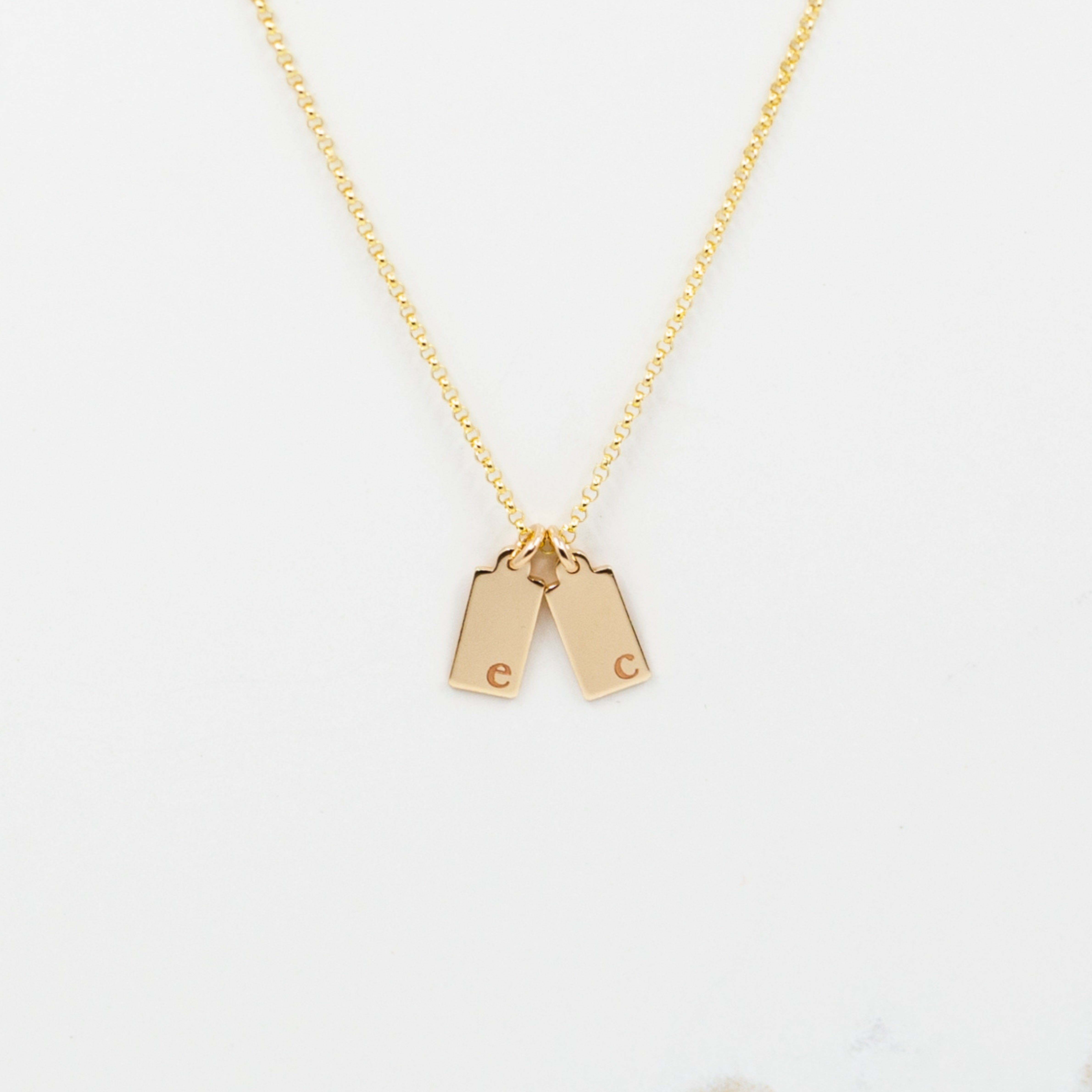 Initial Tag Necklace