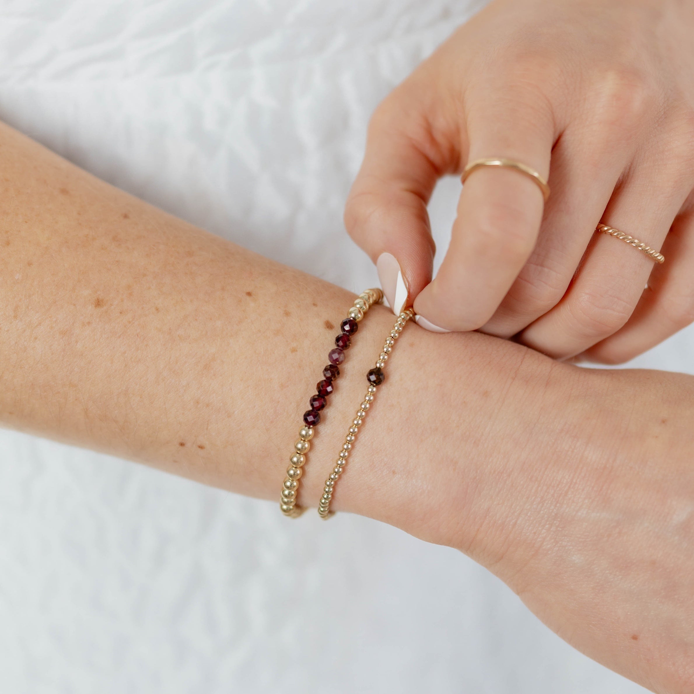Garnet Simple Joy Bracelet
