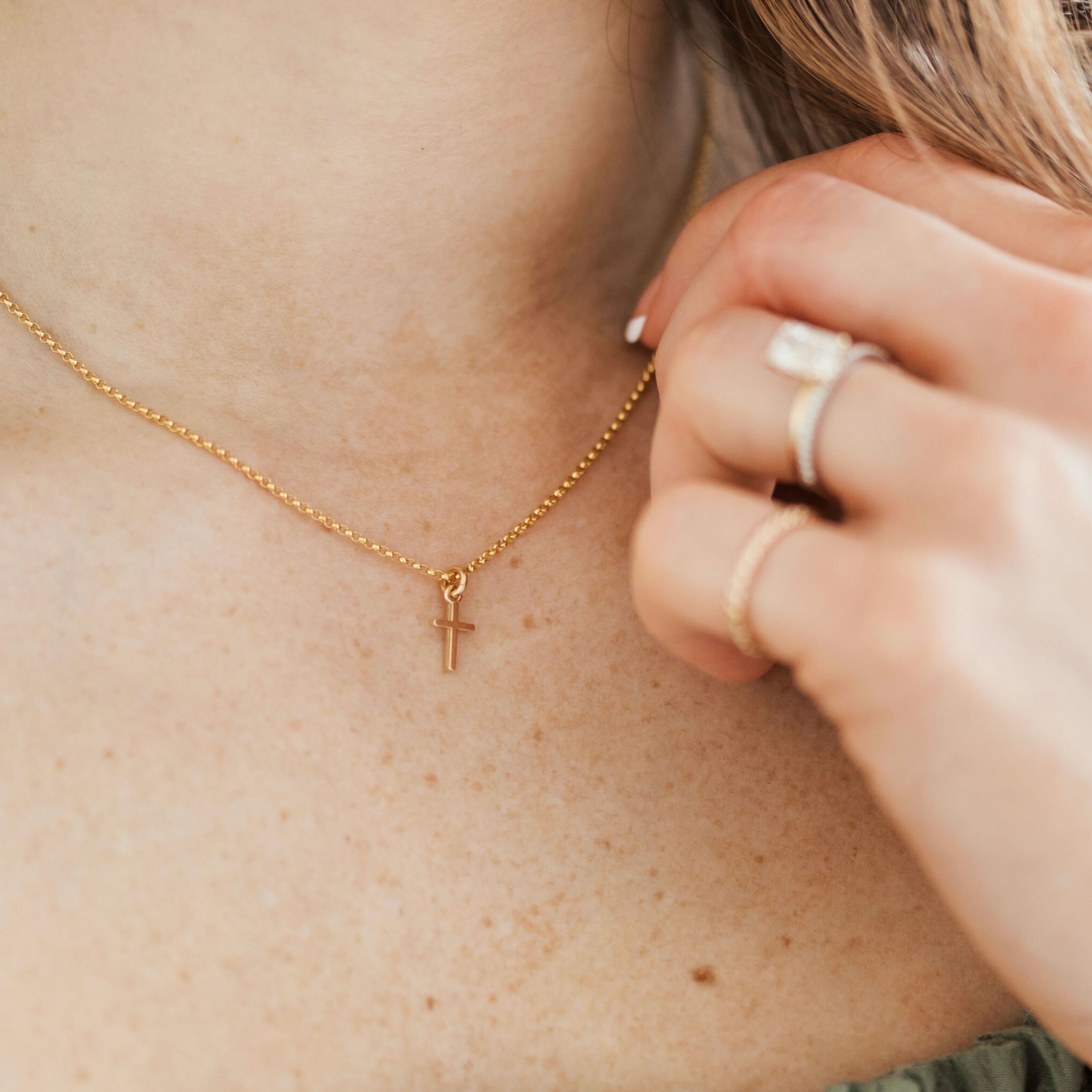 Tiny Cross Necklace